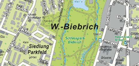 Plan vom Biebricher Schlosspark